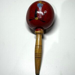 Vintage Hand-Painted Mexican Maraca